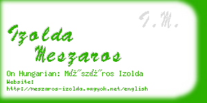 izolda meszaros business card